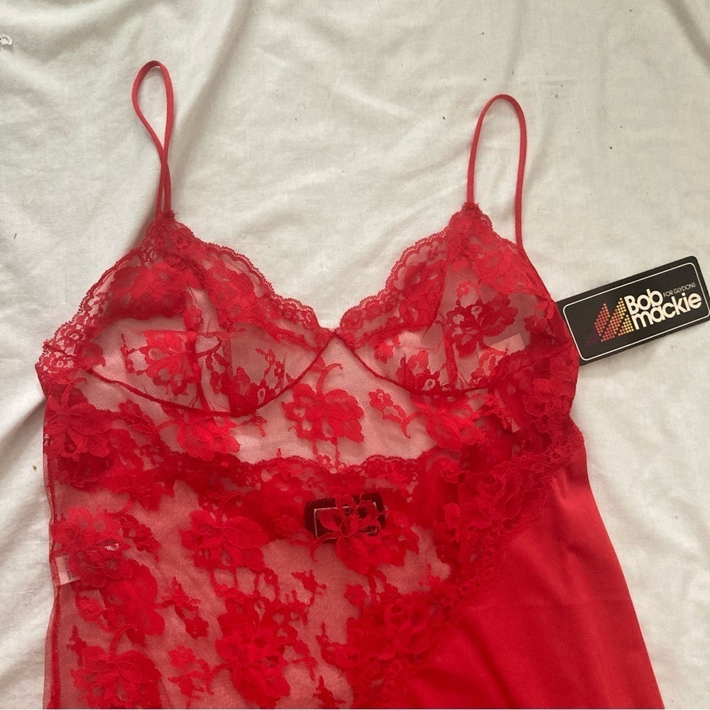 Vintage NWT Bob Mackie for Glydons Lace Slip Dress Old Hollywood Glam Lingerie M - Picture 4 of 14